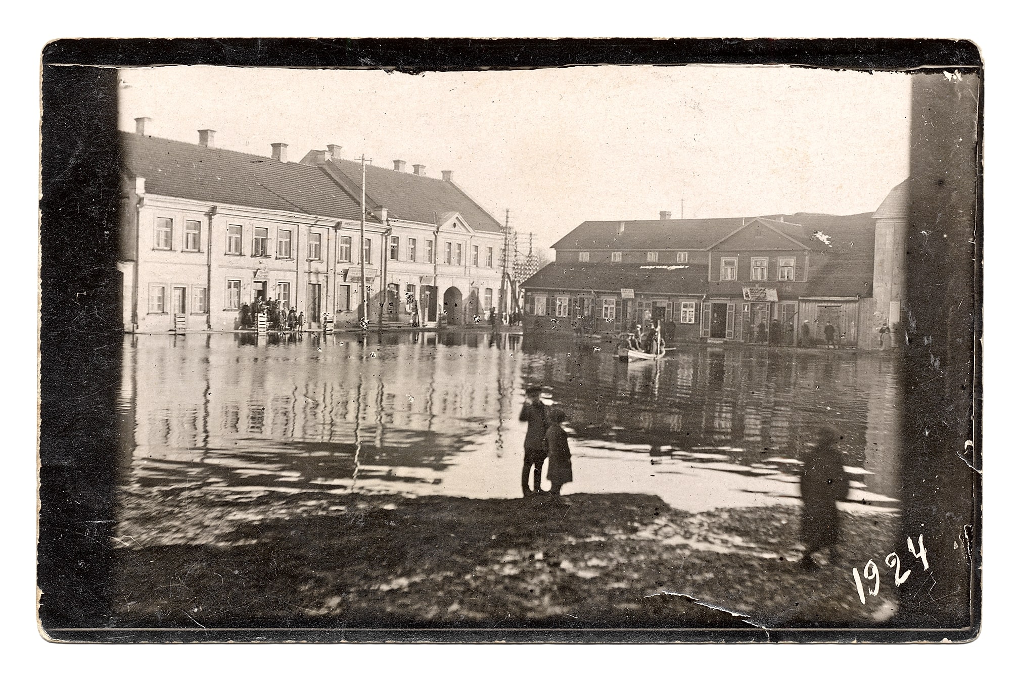 Potvynis Vilniaus (dabar Didžioji Rinkos) aikštėje, 1924 m.