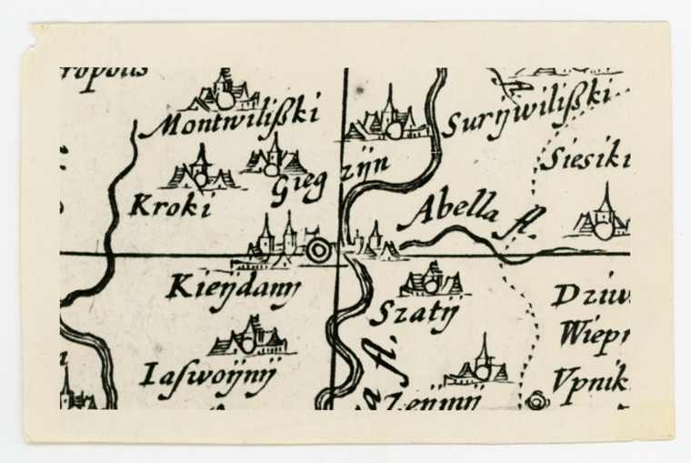 1613 m. LDK žemėlapio fragmentas
