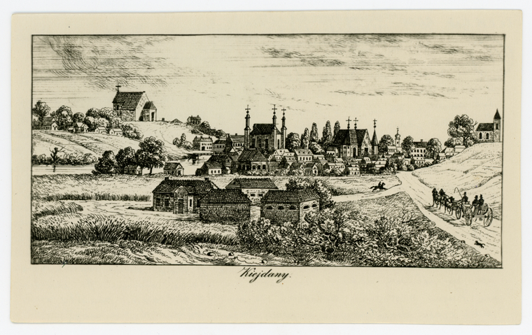 Kėdainių miesto vaizdo litografija, 1844 m.